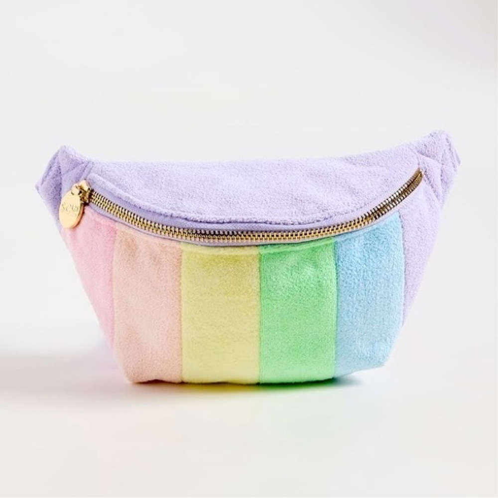 Stoney Clover Lane rainbow Terry cloth fanny pack